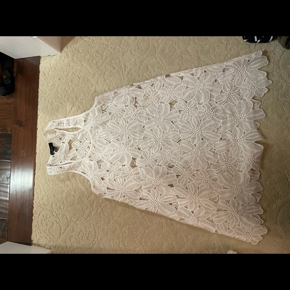 White Flower Cover Up